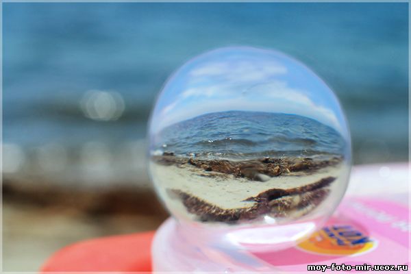 Планета голубая вода в макро